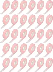 30 Rolls Pink Eyelash Extension Tape, Lash Extension Under Eye Tape Breathable Fabric Eyelash Tape Micropore Adhesive Tape for Eyelash Extension Supplies