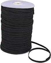 PLAFOPE Elastic Band for Clothes 180m Roll Polyester Stretch Belt Flat Ribbon for DIY Cuffs Waist Trousers