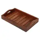 Wooden Snack Serving Tray Brown, Home Restaurant Decor