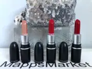 MAC Snow Ball Mini Lipstick Kit WARM ~ Candy Cane, Just Beaming! & Tenor Voice
