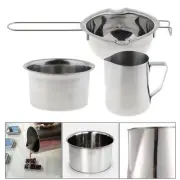 3X Stainless Steel Double Boiler Candle Melting Pot 600ml for Making,