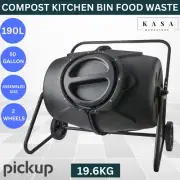 KASA Compost Bin Kitchen Food Waste Recycling Garden Composting Tumbler 190L