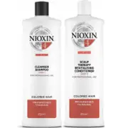 Nioxin System 4 Cleanser Shampoo and Scalp Therapy Revitalising Conditioner 1000ml Bundle