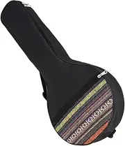ERINGOGO Banjo Carrying Bag Lightweight Instrument Case with Shoulder Strap and Side Handle Decorative Design for String Banjo for Travel and Music Lessons