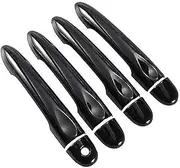 Glossy Black Car Door Handle Cover, for Renault, Captur Kaptur, for Samsung, QM3 2013-2020 Car Door Handle Cover(Black 4dr 1 Key No Button)
