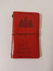 We Wish You A Merry Christmas Red Leather Journal