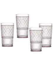 Godinger Helena Pink Highball Glasses (Set of 4)