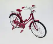 1:10 RETRO BICYCLE BIKE RED VINTAGE CLASSIC DIE CAST METAL MODEL NEW IN BOX 17cm