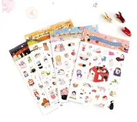 在飛比找Yahoo!奇摩拍賣優惠-Jetoy可愛貓咪透明PVC日記手帳裝飾貼