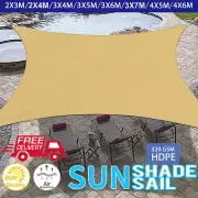 Extra Heavy Waterproof Duty Shade Sail Shade Cloth Sun Triangle Square Rectangle