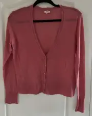 NWT Aerie XL Coral Button Up Sweater Top
