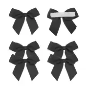 6Pcs Mini Grosgrain Ribbon Bow 2" Self Adhesive Flower Bows Black