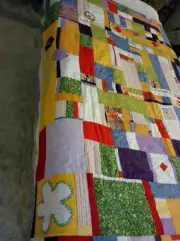Keepsake Reversible Hand Stitched Quality Cotton Patchwork Lap Quilt/Throw