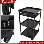 Findmall Aluminum Mobile Working Platform Hand Cart 3-Shelf With Keyboard Tray