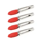 4x Avanti Mini Tongs Home/Kitchen Frying Clip Cooking/Serving BBQ Utensil Asst