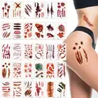 Halloween Zombie Scars Tattoos Fake Blood Scar Wound Costume Make-Up Kit