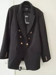 BNWT Portmans Curve Womens Black Fully Lined Long Sleeve Jacket Plus Size 24+
