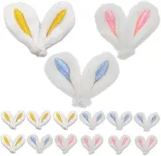 30Pcs Mini Plush Bunny Ear Hair Clip Accessories Rabbit Ear Charms for Crafts for Showers and Festivals Adorable Colors for Creative Projects