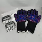 2 BBQ Gloves Grill Accessories with Meat Claws 1472℉ Heat Resistant INFANZIA