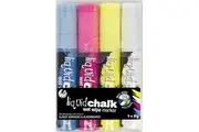 Texta Liquid Chalk Marker Wet Wipe Chisel Assorted Colours Wallet 4