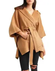 [Belle & Bloom] Jackson Landing Dark Camel Blend Cape Coat