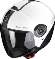 Scorpion EXO-City II Carbo, open face helmet , color: White/Black , size: S