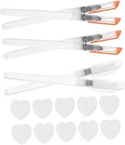 DOITOOL 1 Set Texture Paper for Crafts: DIY Art Kits with Pen- Kids Crafting Supplies Include Heart Texture Painting Sponges and Pens