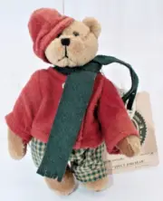 VTG 1990-00 Boyds Bears 6" Posable/Jointed "Tiny T." Jodi Bear Hat & Scarf NWT