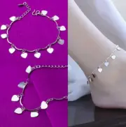 1 PC Solid Silver Chain Anklet Foot Ankle Bracelet Girls Women Jewelry #127