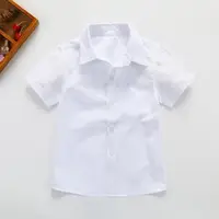 在飛比找momo購物網優惠-【橘魔法】男童純白襯衫 (短袖上衣 表演 畢業典禮 男童 襯