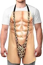 A AIFAMY Funny Men Cooking Grilling Aprons Belly BBQ Funny Gag Gifts for Christmas, White Elephant Gift Exchange