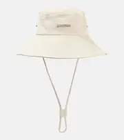 [Jacquemus] Jacquemus De-Nîmes linen and cotton denim bucket hat UK 6 7/8 white