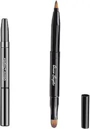 Retractable Lip Brush Concealer Makeup Dual End Travel Size Lipstick Brush With Cap