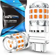 Upgraded 3156 3157 Amber Yellow LED Bulbs for Turn Signal Light Blinker Parking Marker DRL, 3056 3457A 4057 4157 Replacement with Projector 500% Brighter 27-SMD Pack of 2