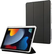 Tablet Case Cover Slim Case Compatible with iPad 10.2 Inch 9th/8th/7th Gen 2021/2020/2019,Case with Pencil Holder, Trifold Stand Protective Cover, Auto Wake/Sleep(Black)