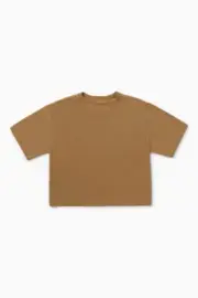 RICHER POORER RELAXED SHORT SLEEVE CROP TEE WOODGRAIN XL