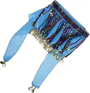 [CATIEBYE] Belt Outfits Clothing Costume Halloween Pirate Costumes Belly Dancer Belt Sequin Tassel Skirts Mardi Gras Outfit for Women Belly Dancer Outfit Coin Belt Sequins Black