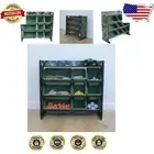 Army Green Camo Toy Organizer with Top Shelf & Safety Features for Kids