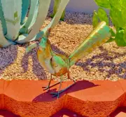 Metal Rustic Roadrunner Bird Yard Art Garden Decor