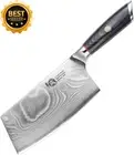 17Cm Japanese Cleaver Knife, AUS-10 Damascus Steel, Pakkawood Handle, Gift Box