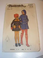 CHILDS GIRLS UNCUT BUTTERICK 3365 SEWING PATTERN JACKET COAT SIZE 8 27" BUST