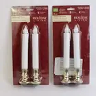 Set of 4 Holiday Living 9" Battery Operated LED Tabletop Candles with Timer