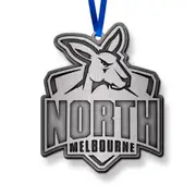 North Melbourne Kangaroos AFL Metal Christmas Tree Ornament Decoration