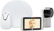 Oricom Bundle Pack - BS7 Babysense7 Baby Breathing Movement Monitor + Kodak C525P 5″ Video Baby Monitor (BS7VPC525P) - Mattress Sensor Monitoring Pad Crib Cot Sensor Alarm Pad Infant Apnea Device
