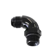 Orb To Male An Full Flow Adapters Black 90 Degree ORB to AN -20 to -20