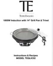 Todd English Induction Cooker & Grill Pan 14" + Trivet Black No Ship2 Puerto Ric