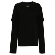 [pushBUTTON] Sleeve Layered Jersey Top