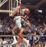 Playoffs North Carolina Michael Jordan In Action Basketball 1982 Old Photo 5
