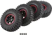 115mm Hight 12mm Hex RC Truck Wheels and Tires for 1/10 Scale Off Road, Set of 4
