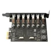 7-Port PCI-E to USB 3.0 Extension HUB PCI Express Expansion Adapter 5Gbps Card u